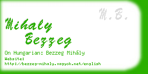 mihaly bezzeg business card