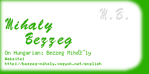 mihaly bezzeg business card